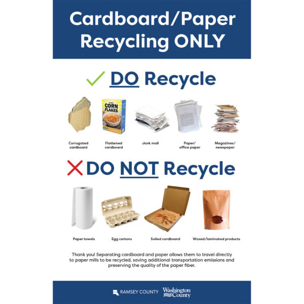 Cardboard Paper Only Poster (11×17)