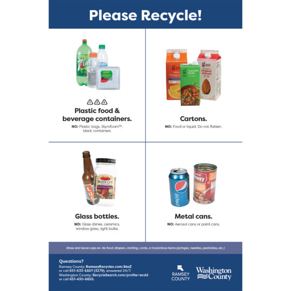 Large-Font Recycling Poster (without paper) (24×36)
